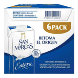 LECHE ENTERA ULTRAPASTEURIZADA SAN MARCOS 6  PZA.