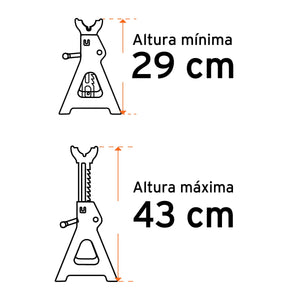 TORRE PARA AUTO 3 TONELADAS TRUPER TORAU-3 (2 PIEZAS) 1  PZA.