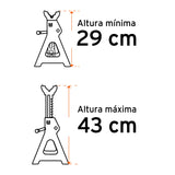 TORRE PARA AUTO 3 TONELADAS TRUPER TORAU-3 (2 PIEZAS) 1  PZA.