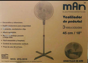 VENTILADOR DE PEDESTAL MAN MOD. VPG-0018 1  PZA.