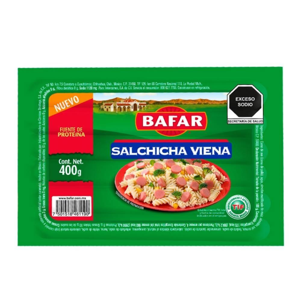 BAFAR SALCHICHA DE PAVO VIENA 400 g 400  GR.