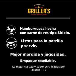 CARNE PARA HAMBURGUESA SIRLOIN GRILLERS 904  GR.