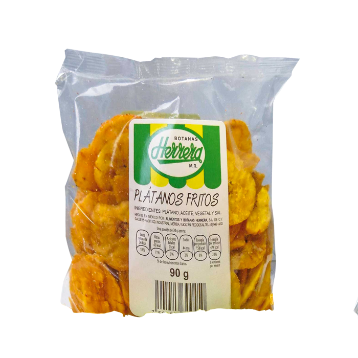 PLATANITOS FRITOS HERRERA BOLSA 90  GR.