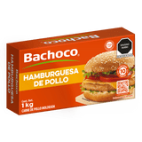 HAMBURGUESA PARA ASAR DE POLLO BACHOCO CAJA 10  PZA.