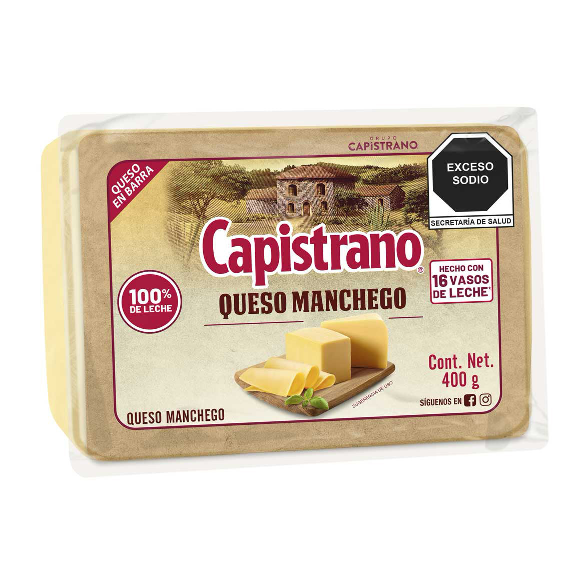 QUESO MANCHEGO CAPISTRANO 400GRS 400  GR.