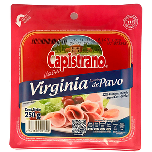 JAMON VIRGINIA DE PAVO CAPISTRANO 250  GR.