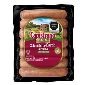 SALCHICHA DE CERDO ESTILO ALEMAN CAPISTRANO 476  GR.