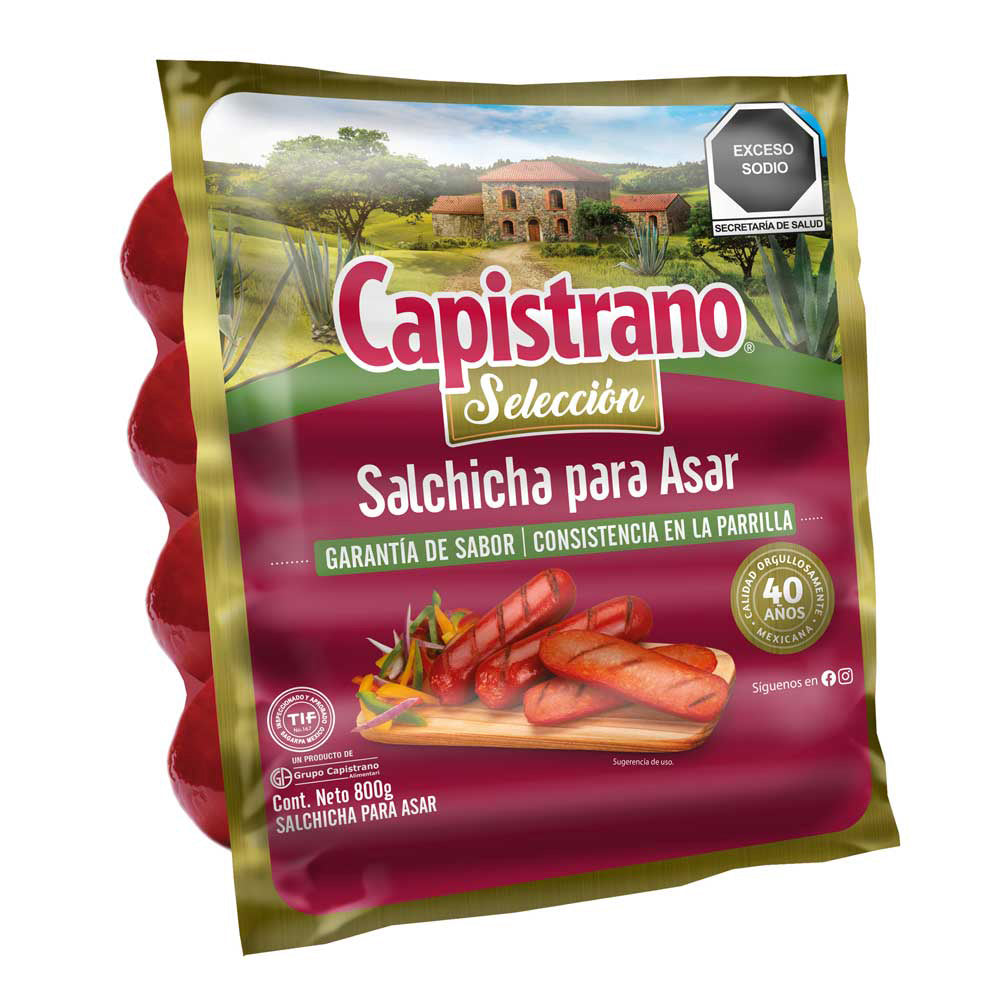 SALCHICHA PARA ASAR CAPISTRANO 800  GR.