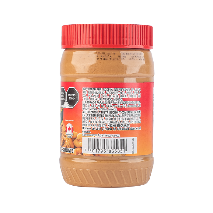 CREMA DE CACAHUATE CREMOSITA MYBRAND BOTE 454  GR.