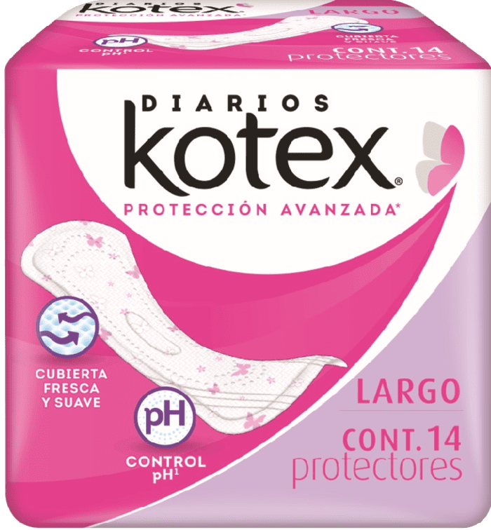 PANTIPROTECTORES KOTEX LARGOS 14  PZA.