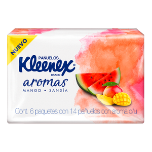 PAÑUELOS DESECHABLES KLEENEX AROMA MANGO / SANDIA 6  PZA.