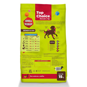 ALIMENTO PARA PERRO THE TOP CHOICE 20% PROTEINA BULTO 15  KG.