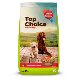 ALIMENTO PARA PERRO THE TOP CHOICE 20% PROTEINA BULTO 15  KG.