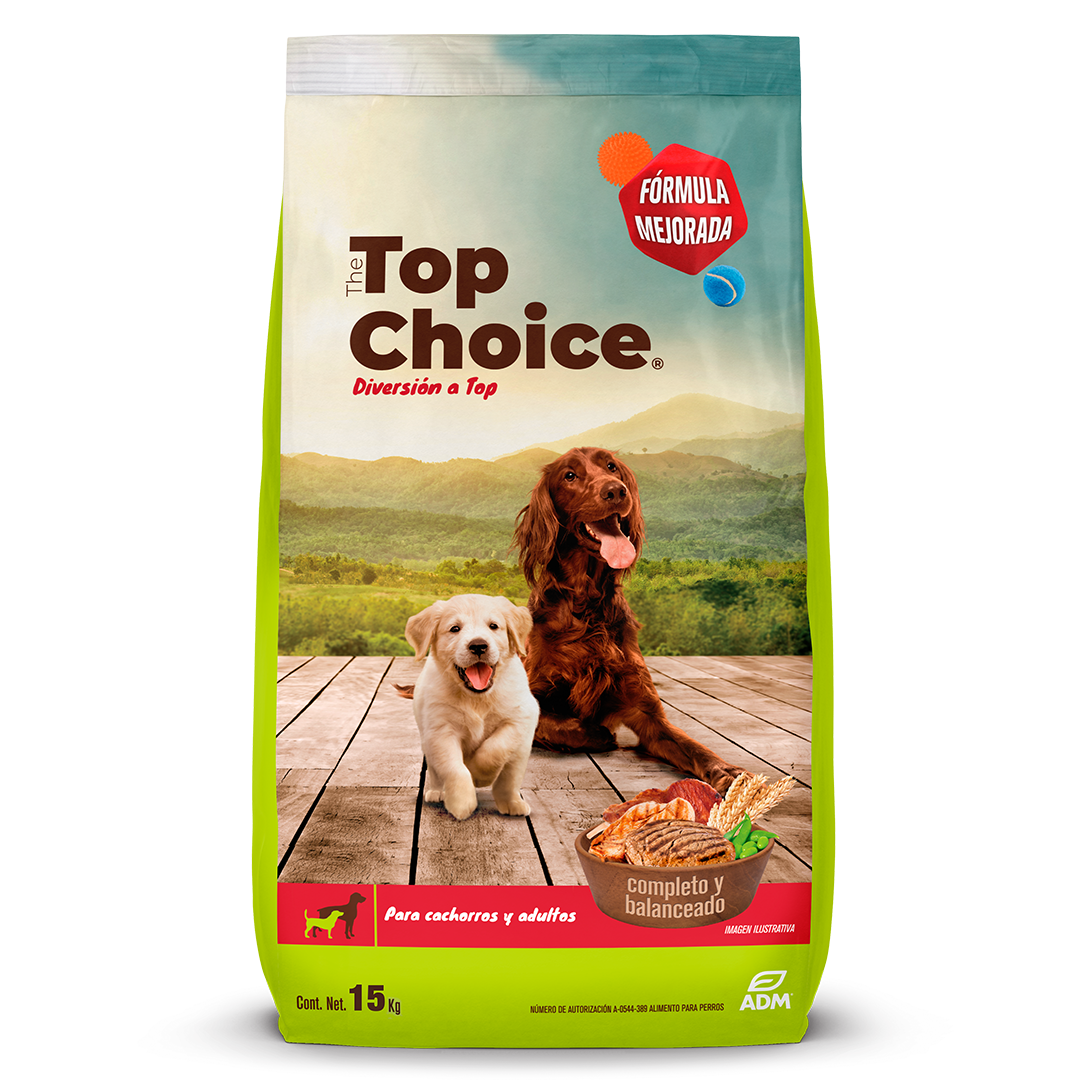 ALIMENTO PARA PERRO THE TOP CHOICE 20% PROTEINA BULTO 15  KG.