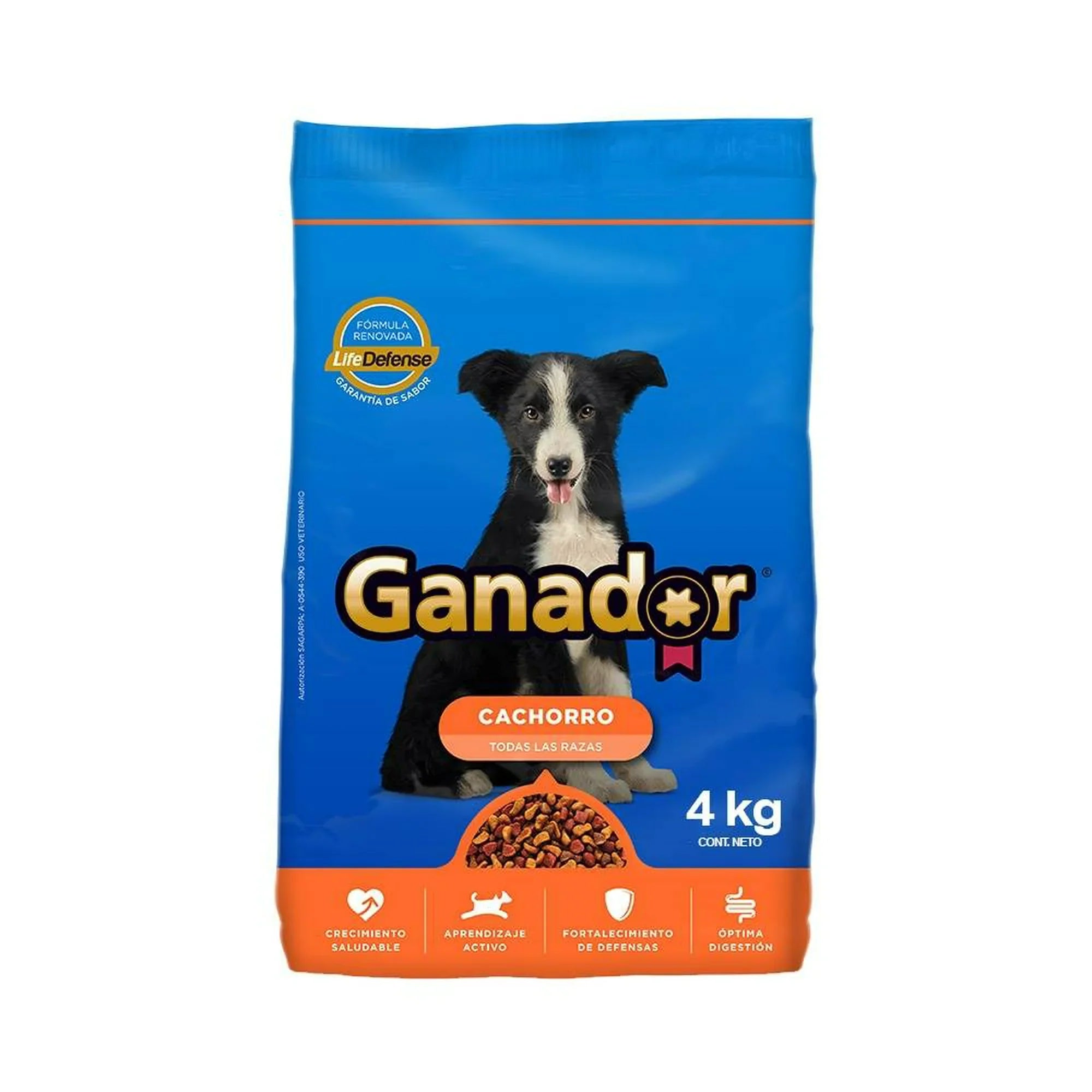 GANADOR ALIMENTO PARA PERRO CACHORROS TODAS LAS RAZAS 4 kg 4  KG.