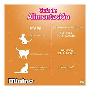 ALIMENTO PARA GATO 30% PROTEÍNA MININO POLLO Y PESCADO BOLSA 1.300  KG.