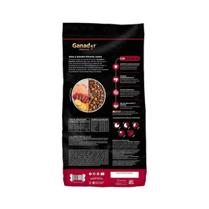 ALIMENTO PARA PERRO GANADOR PREMIUM RAZAS MEDIANAS Y GRANDES 24% PROTEINA BULTO 10  KG.