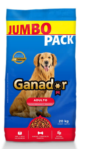 ALIMENTO PARA PERROS ADULTO RAZAS MEDIANAS Y GRANDES GANADOR 20  KG.