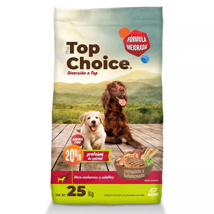 ALIMENTO PARA PERRO TOP CHOICE 20% PROTEINA BULTO 25  KG.