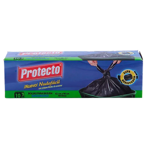 BOLSA PARA BASURA  PROTECTO NUDO FACIL ECONOMICO GRANDE  62X80 1  PZA.