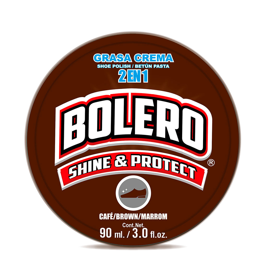 CREMA LUSTRADORA BOLERO BRILLO INSTANTANEO CAFE 60  ML.