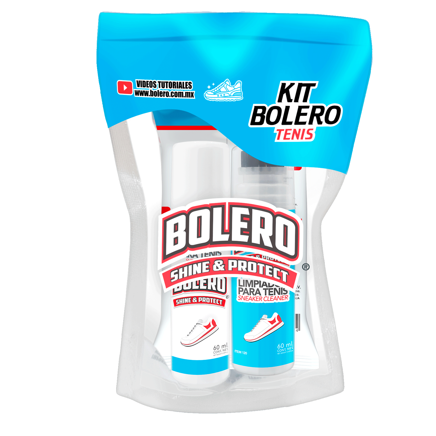 KIT LIMPIADOR BOLERO PARA TENIS 3 PACK 3  PZA.