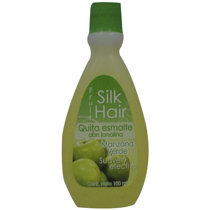 QUITA ESMALTE SILK HAIR MANZANA VERDE 100  ML.