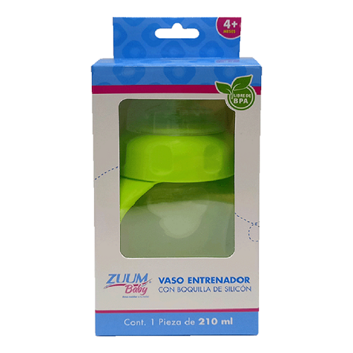 VASO ENTRENADOR ZUUM BABY CON BOQUILLA DE SILICON 1  PZA.