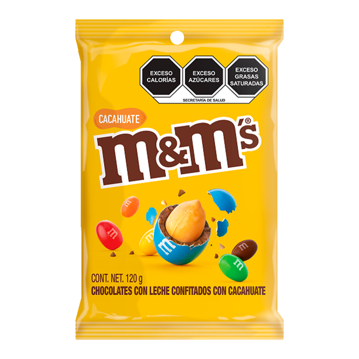 CHOCOLATE M&MS CACAHUATE MEGA BAG 120  GR.