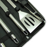 SET 4 UTENSILIOS PARA ASADOR CON ESTUCHE 1  PZA.