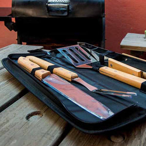 SET 4 UTENSILIOS PARA ASADOR CON ESTUCHE 1  PZA.