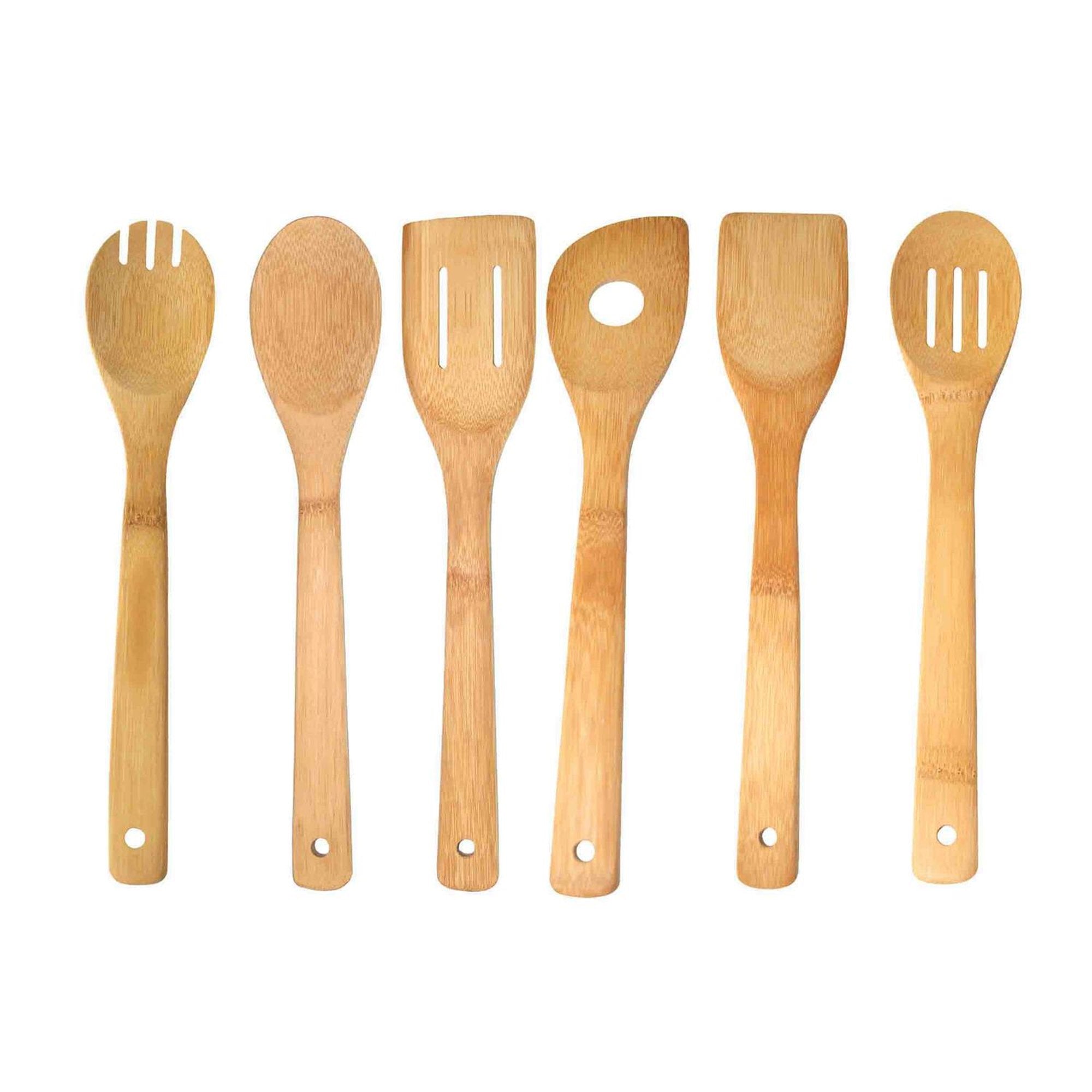 SET DE 6 UTENSILIOS DE BAMBÚ 6  PZA.