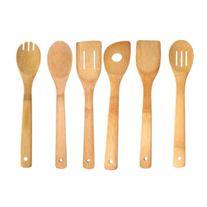 SET DE 6 UTENSILIOS DE BAMBÚ 6  PZA.