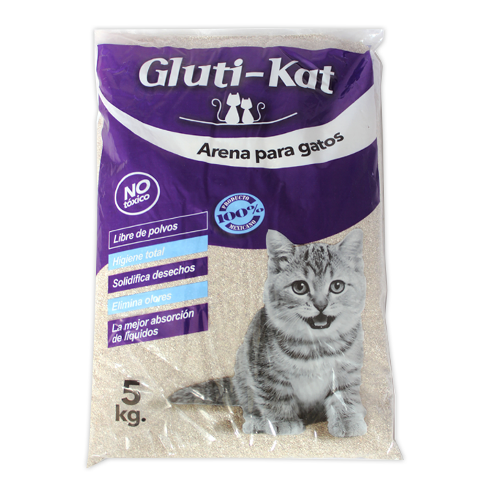 ARENA PARA GATOS GLUTI-KAT BOLSA 5  KG.