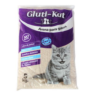 ARENA PARA GATOS GLUTI-KAT BOLSA 5  KG.