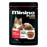 ALIMENTO PARA GATO MININO PLUS PAVO AHUMADO POUCH 85  GR.