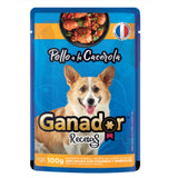 ALIMENTO PARA PERRO GANADOR ADULTO POLLO A LA CACEROLA POUCH 100  GR.