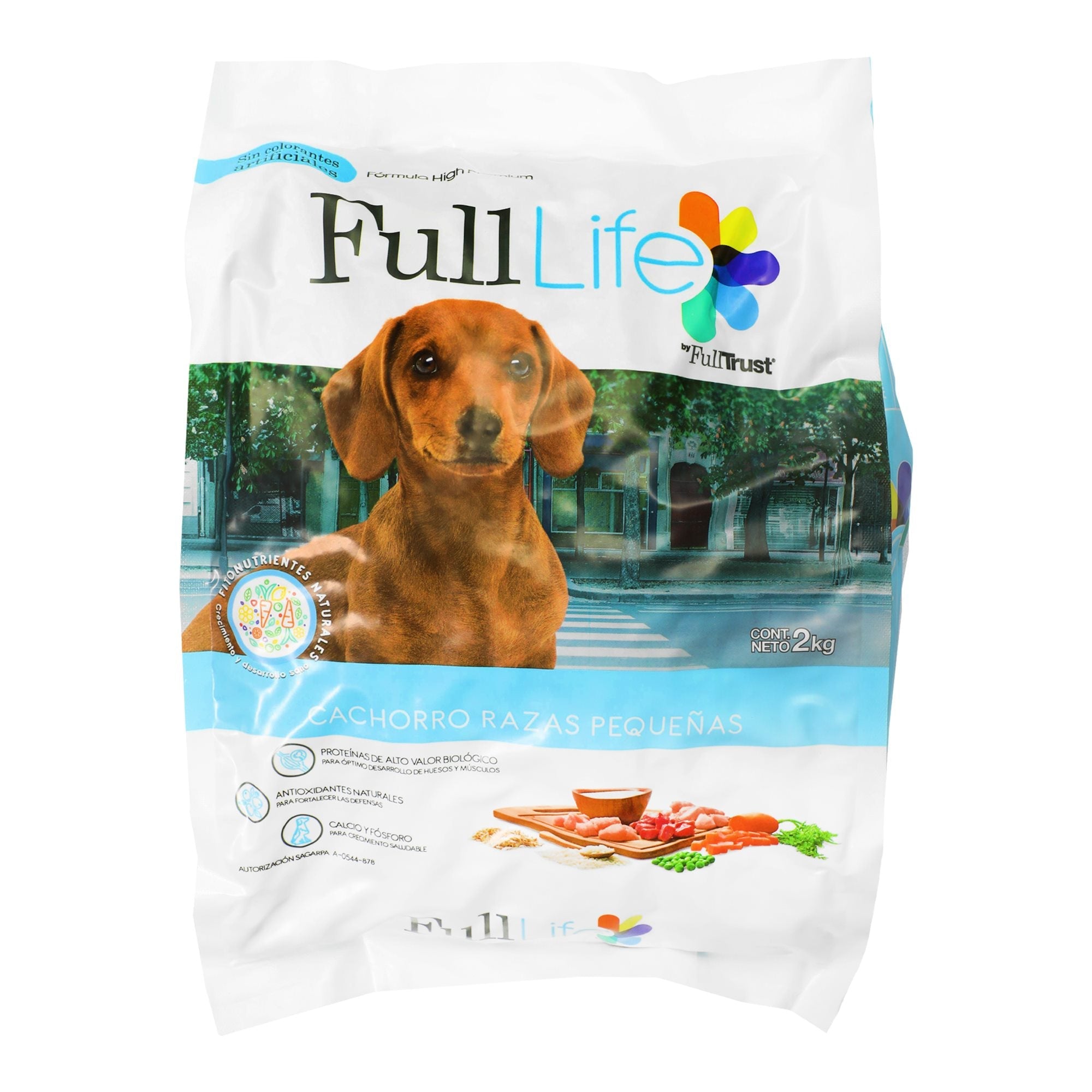 ALIMENTO PARA PERRO FULL LIFE CACHORRO RAZAS PEQUEÑAS 28% PROTEINA BOLSA 2  KG.