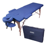 CAMA PARA MASAJE PROFESIONAL RECLINABLE PORTÁTIL COLOR AZUL CON ESTUCHE 1  PZA.