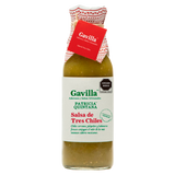 SALSA DE TRES CHILES GAVILLA BOTELLA 360  ML.