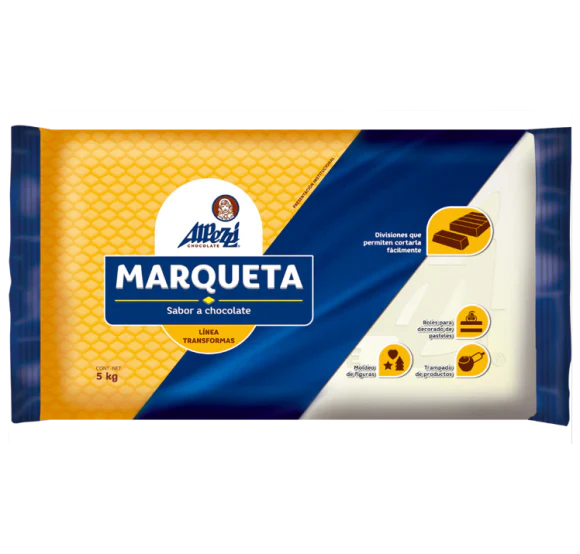 MARQUETA DE CHOCOLATE BLANCO GM. 5  KG.