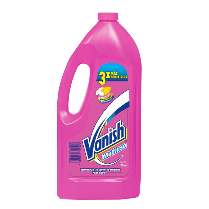 REMOVEDOR DE MANCHAS DE ROPA VANISH 925  ML.