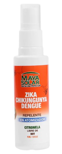 REPELENTE DE INSECTOS CON ATOMIZADOR MAYA SOLAR  CON CITRONELA 75  ML.