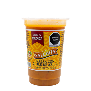 SALSA CON CHILE DE ARBOL SALCHITA VASO 240  GR.