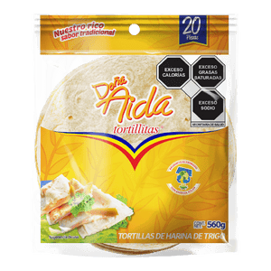 TORTILLAS DE HARINA DE TRIGO DOÑA AIDA 560  GR.