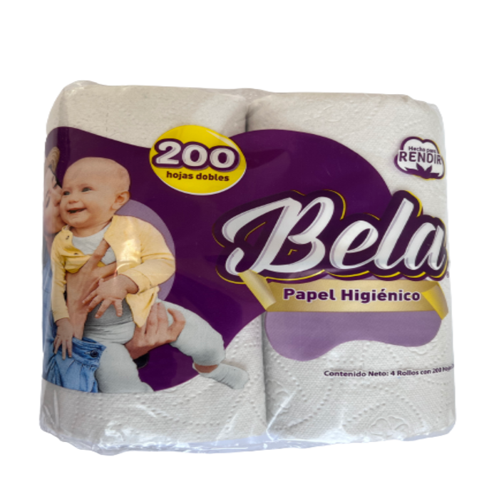 PAPEL HIGIENICO BELA 200 HD 4  ROLLO