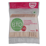 CUCHARA CLASSY PASTELERA BIODEGRADABLE 50 PZAS 1  PAQ.