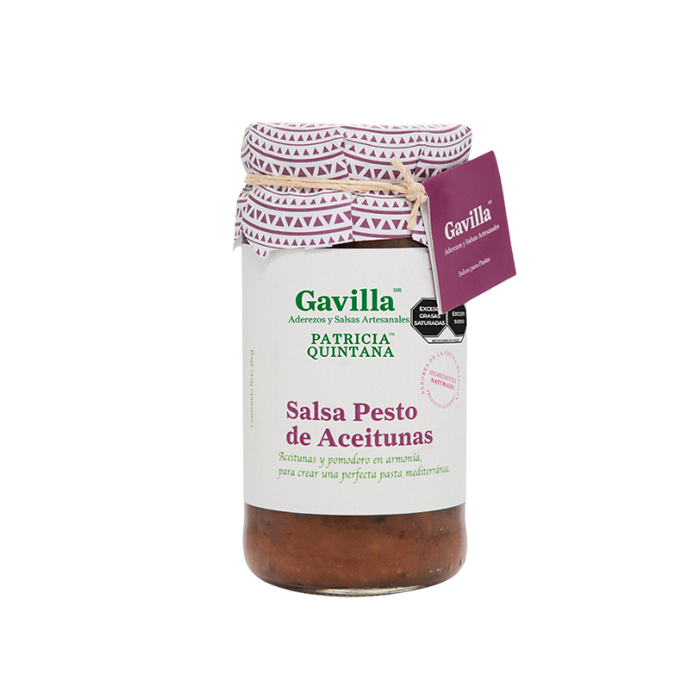 SALSA PESTO DE ACEITUNAS GAVILLA FRASCO 360  GR.