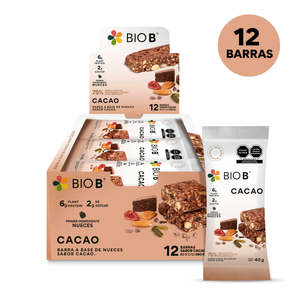 BARRA DE  PROTEÍNA CACAO BIO B CAJA 480  GR.