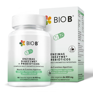 ENZIMAS DIGEZYME + PREBIÓTICOS BIO B FRASCO 90 CAP 1  PZA.